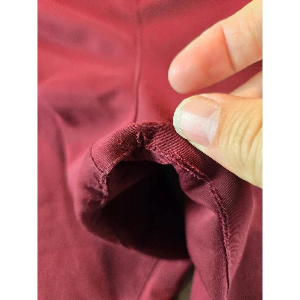 Figs Men's Joggers in Burgundy with Gray Drawstrings - Picture 13 of 14